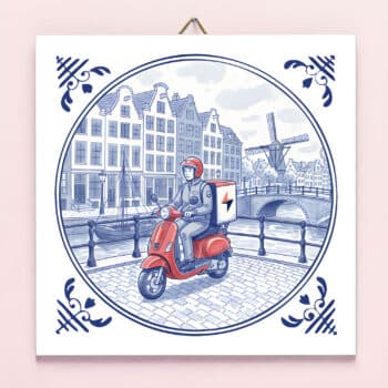 Tegeltje maaltijdbezorger