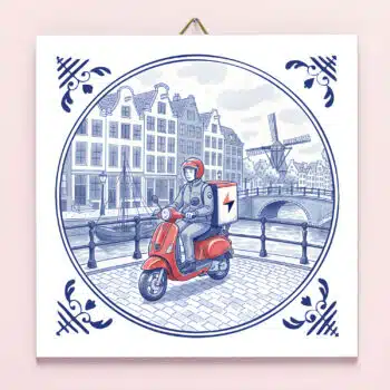 Tegeltje maaltijdbezorger