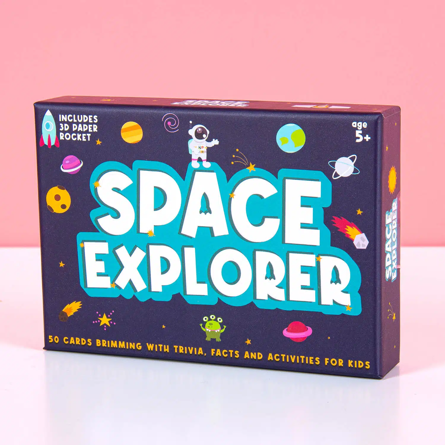 Space Explorer triviakaarten voor kids