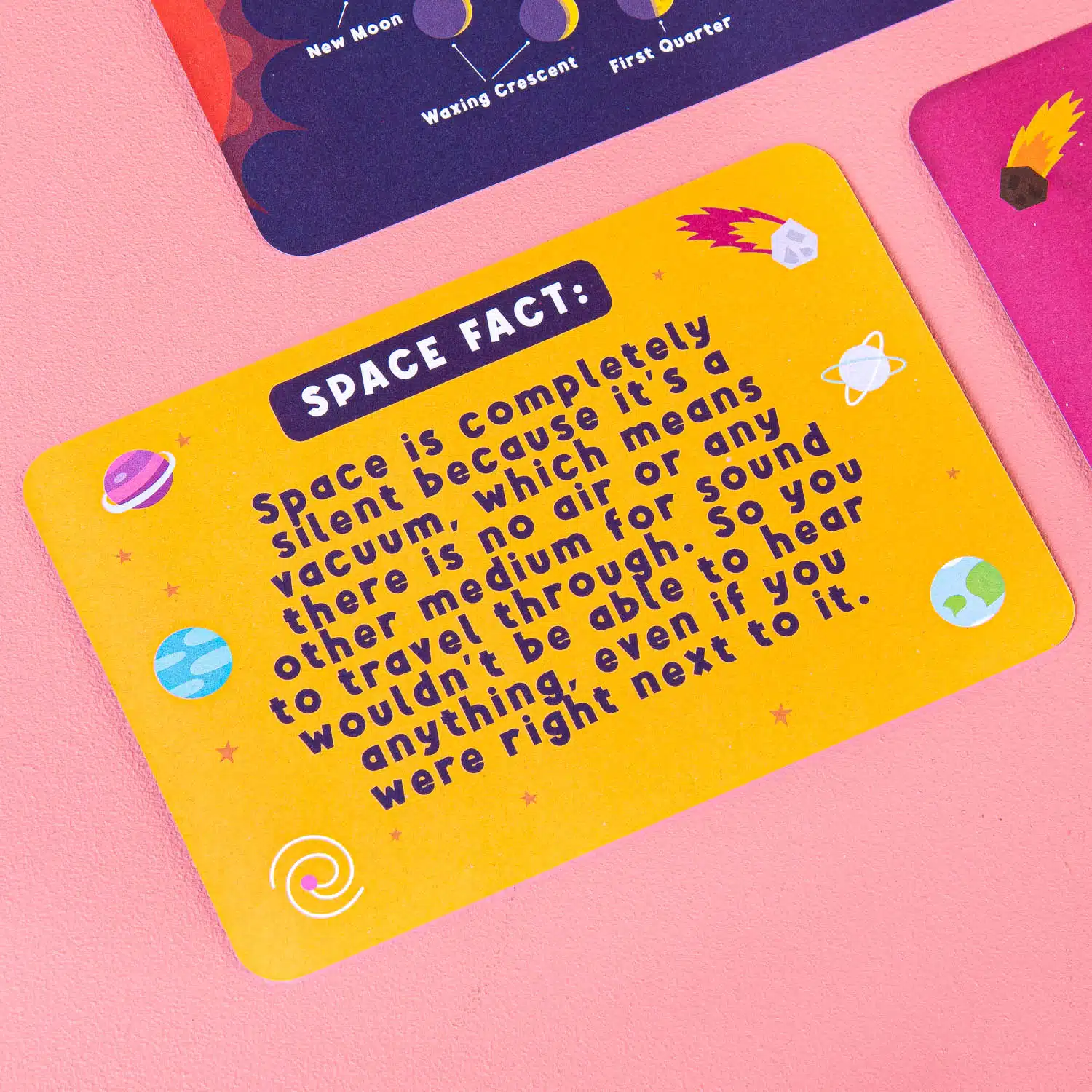 Space Explorer triviakaarten voor kids