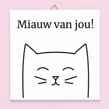 Tegeltje Miauw van jou