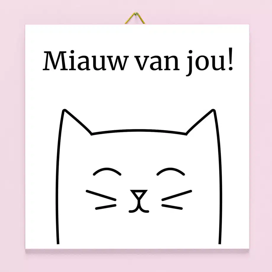 Tegeltje Miauw van jou