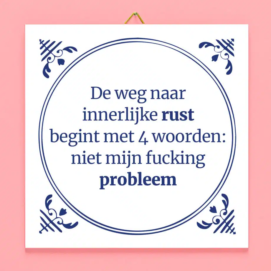 Tegeltje De weg naar innerlijke rust
