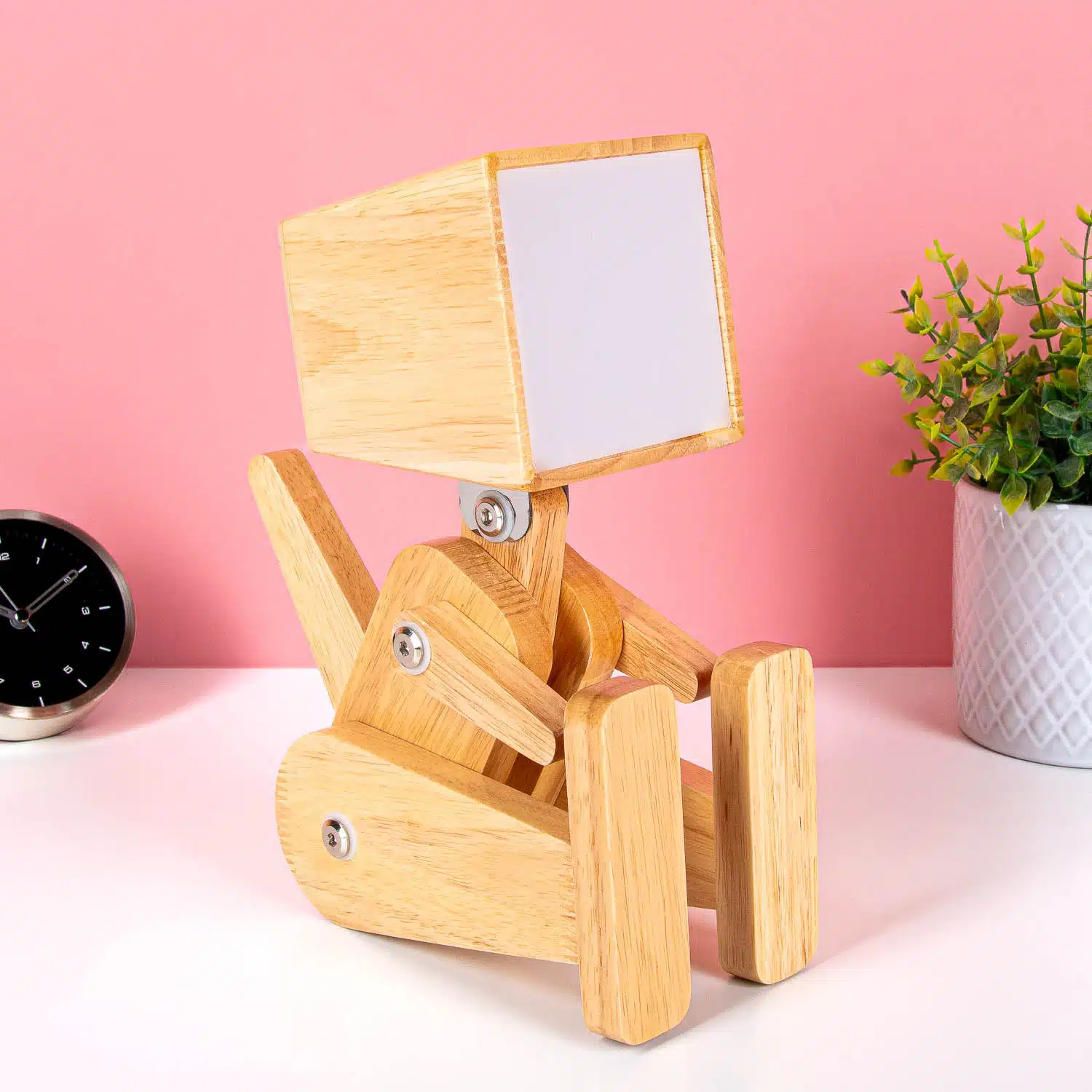 Houten dino tafellamp