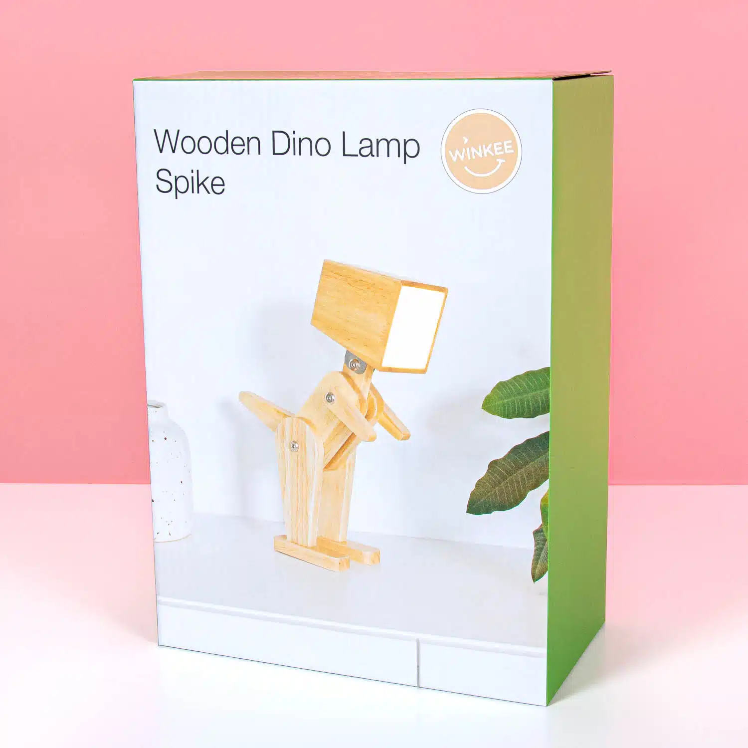 Houten dino tafellamp