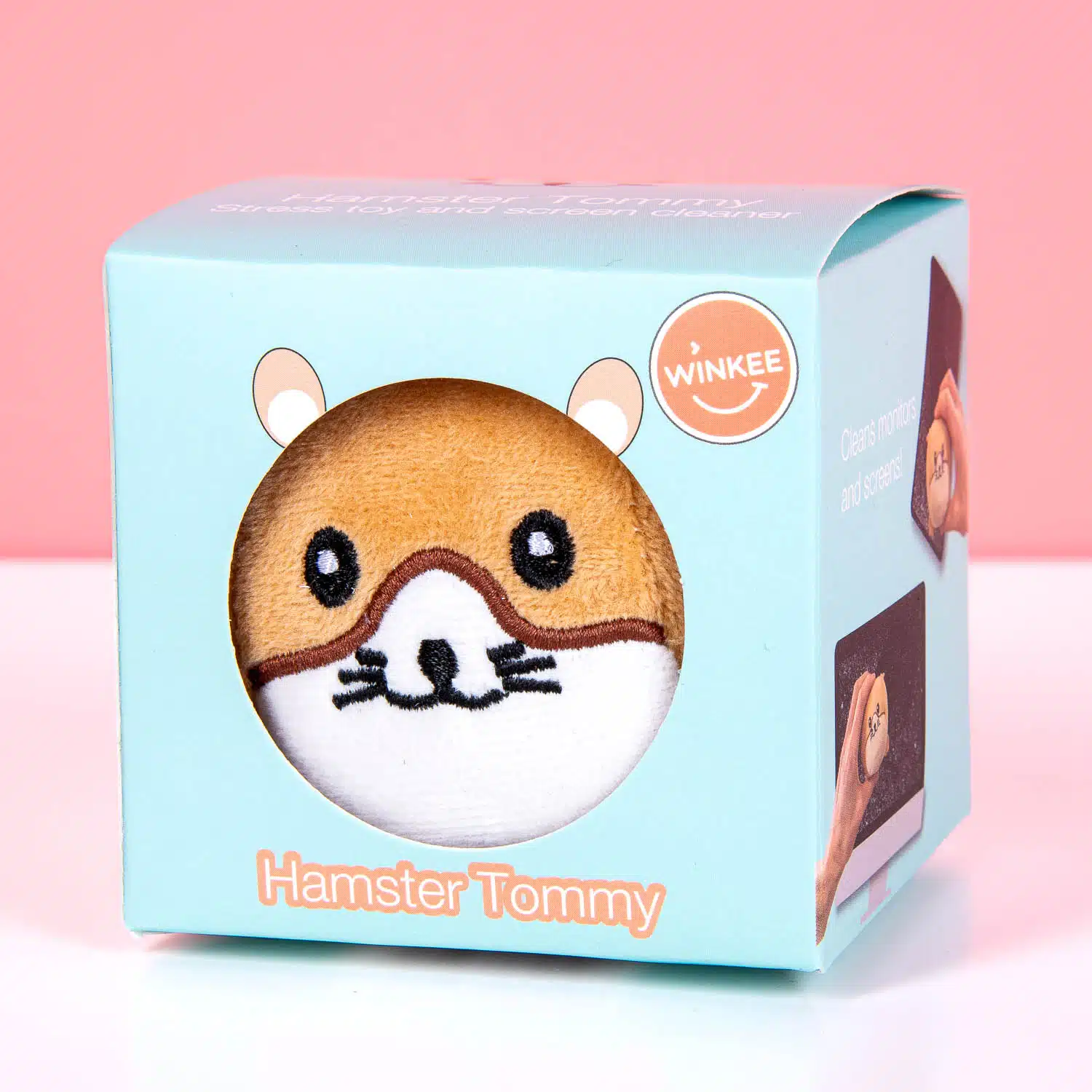 Hamster stressbal en schermreiniger