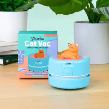 Bureaustofzuiger met kat