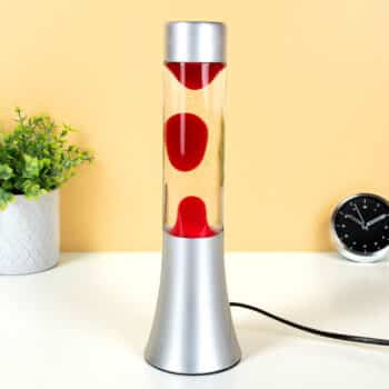 Mini lavalamp transparant en rood