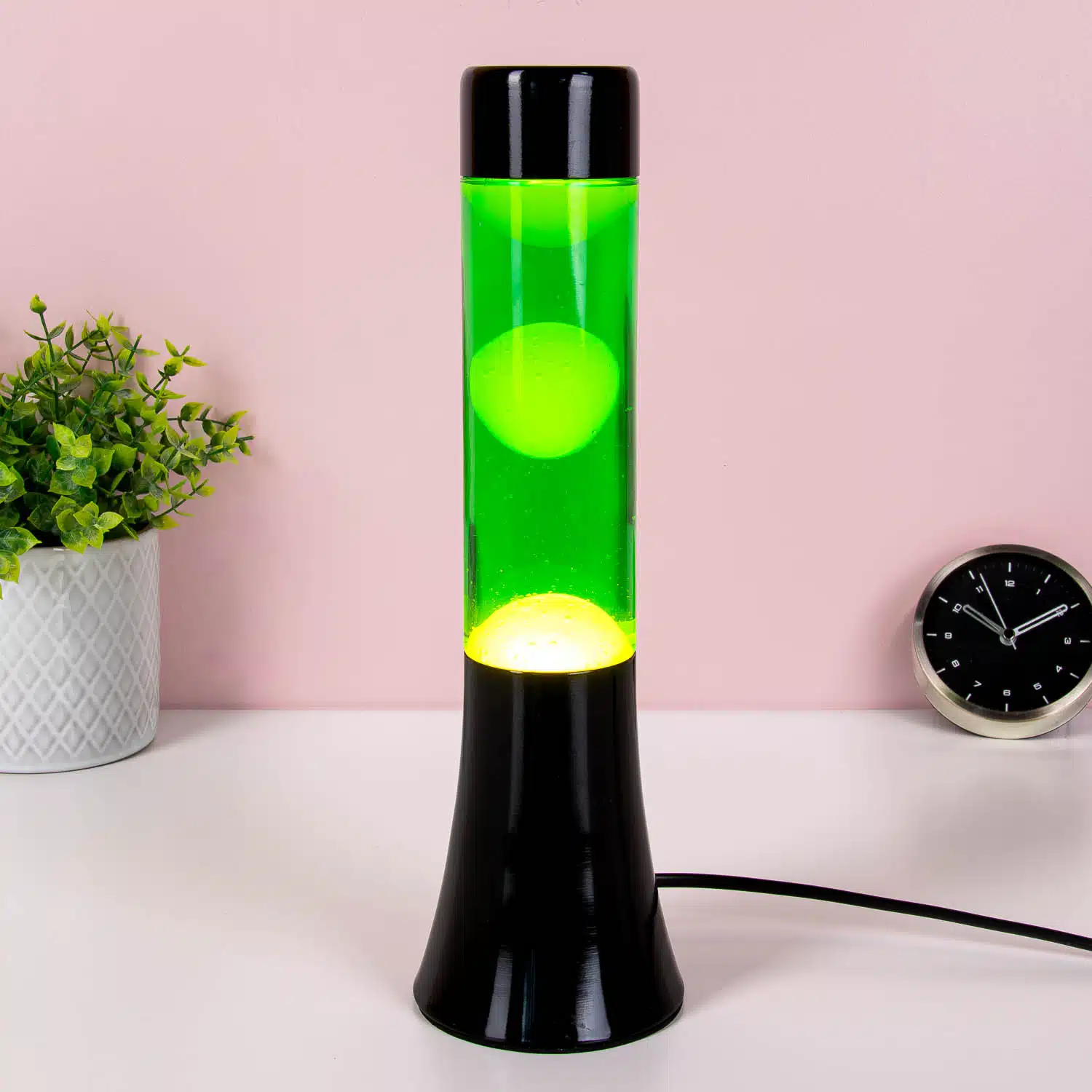 Mini lavalamp groen en geel