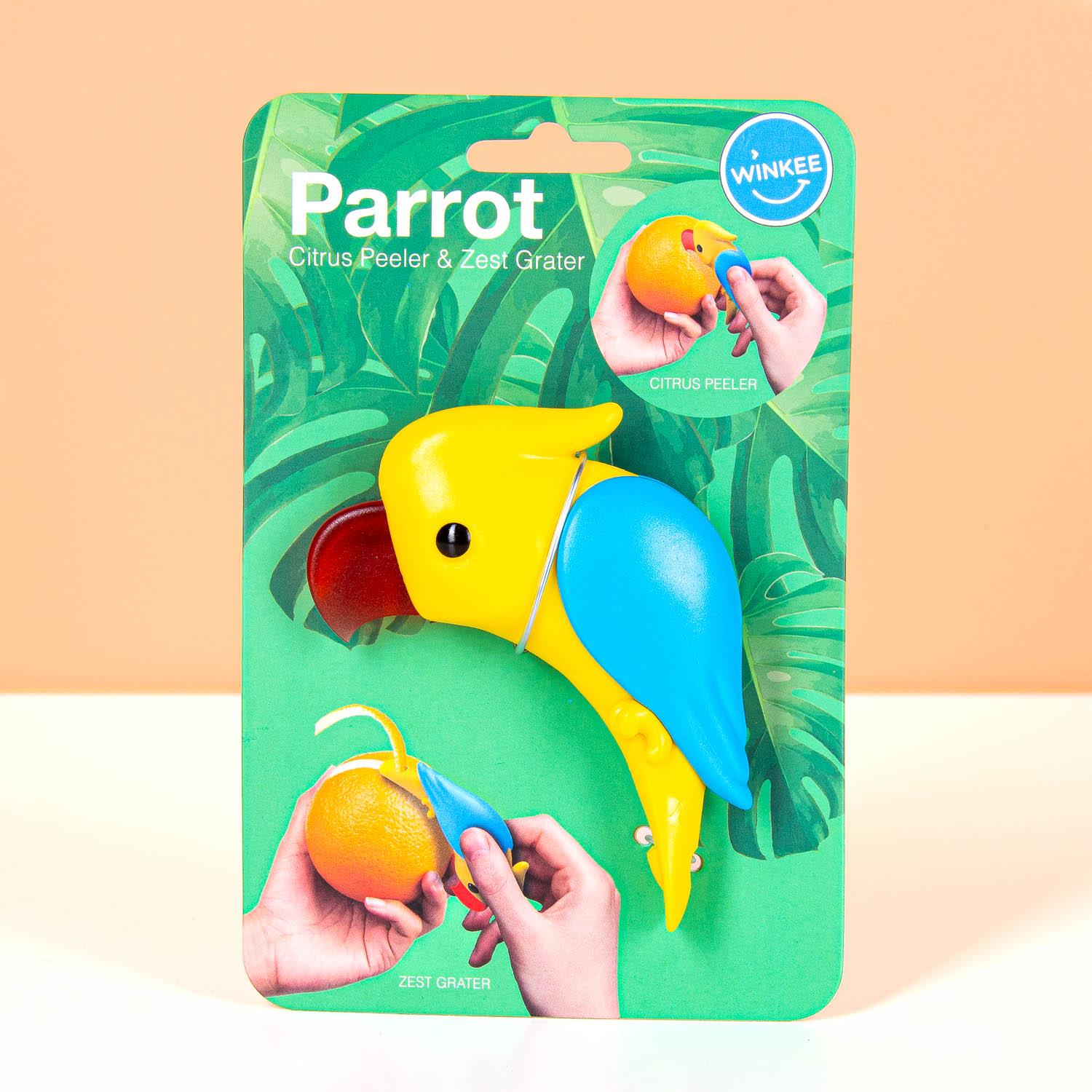 Papegaai peeler en zester