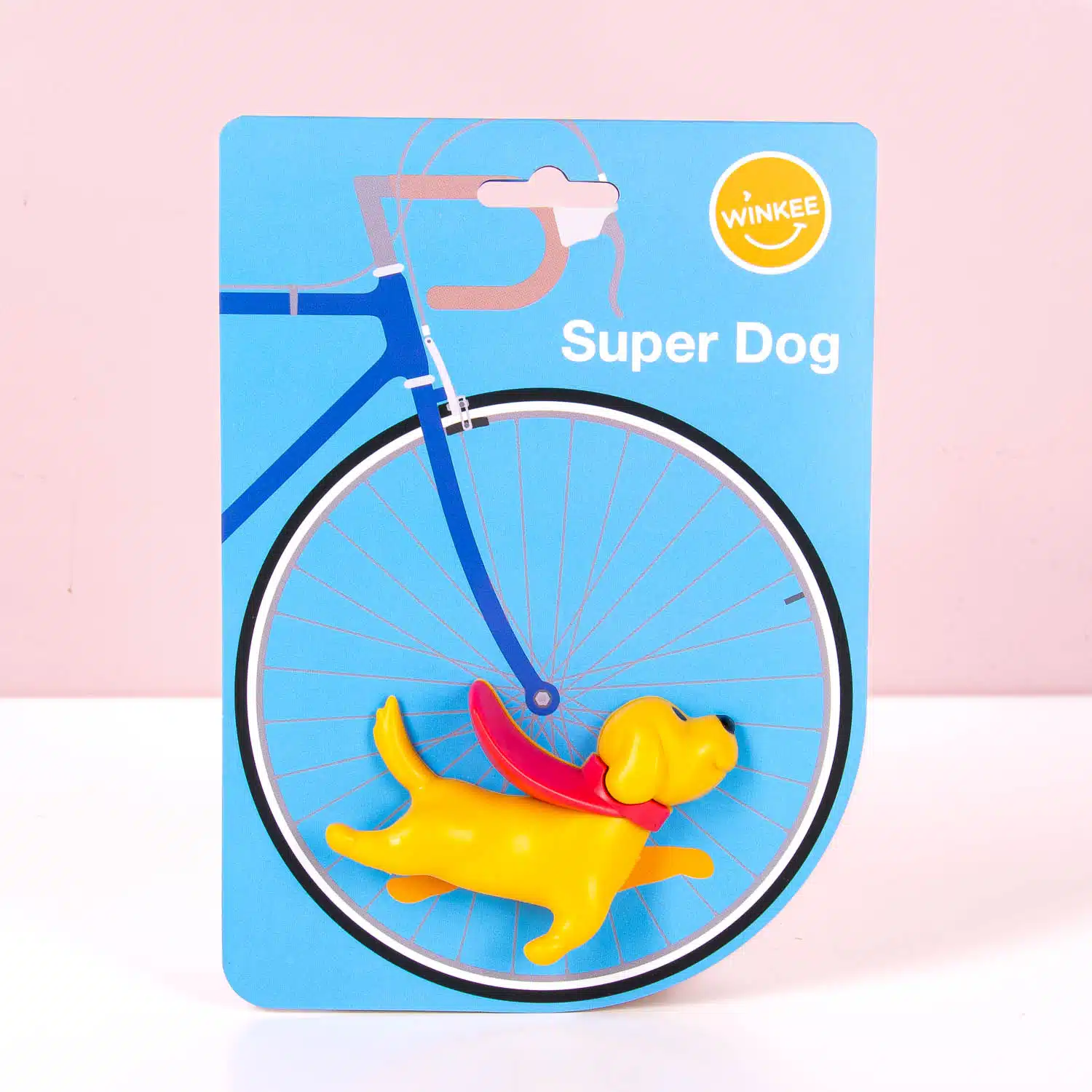 Hond voor in je fietswiel