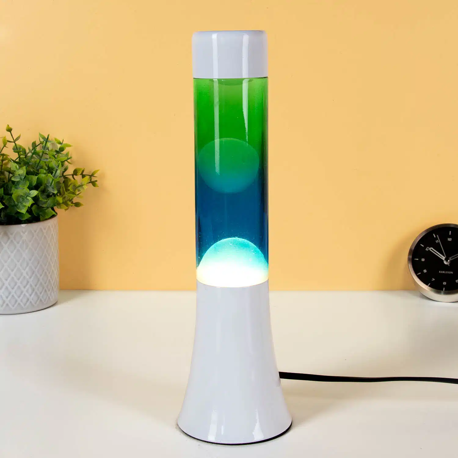 Mini lavalamp blauw en groen gradient