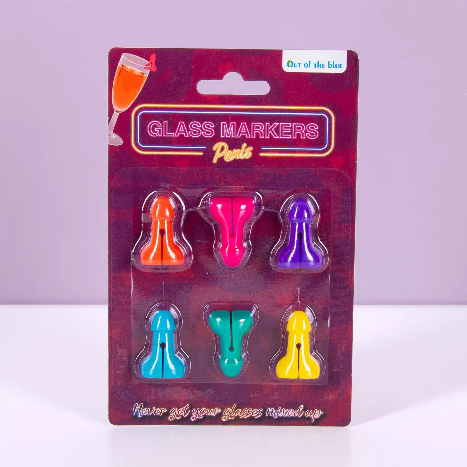 Piemel glasmarkeerders (set van 6)