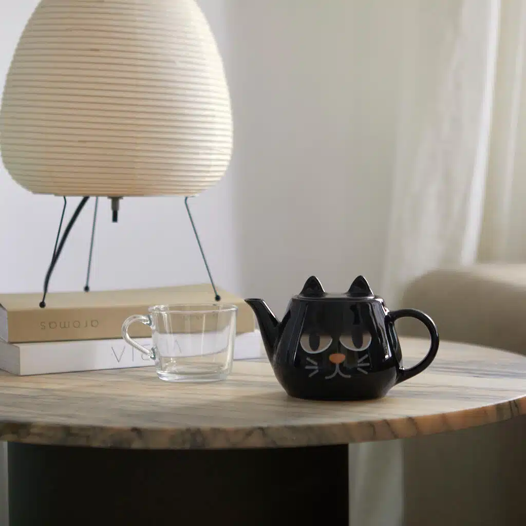 Warmtegevoelige kat theepot