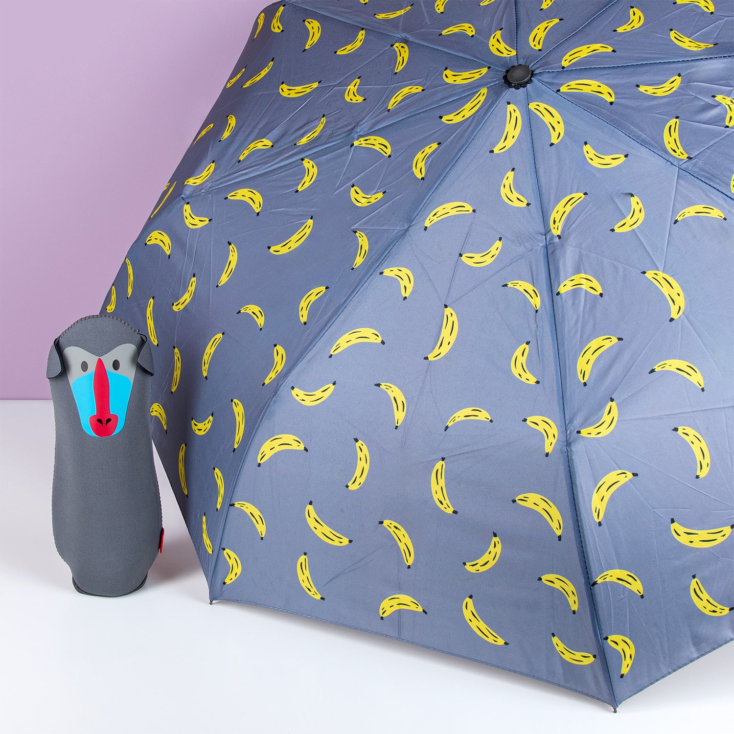 Paraplu met dierenhoes - Baviaan