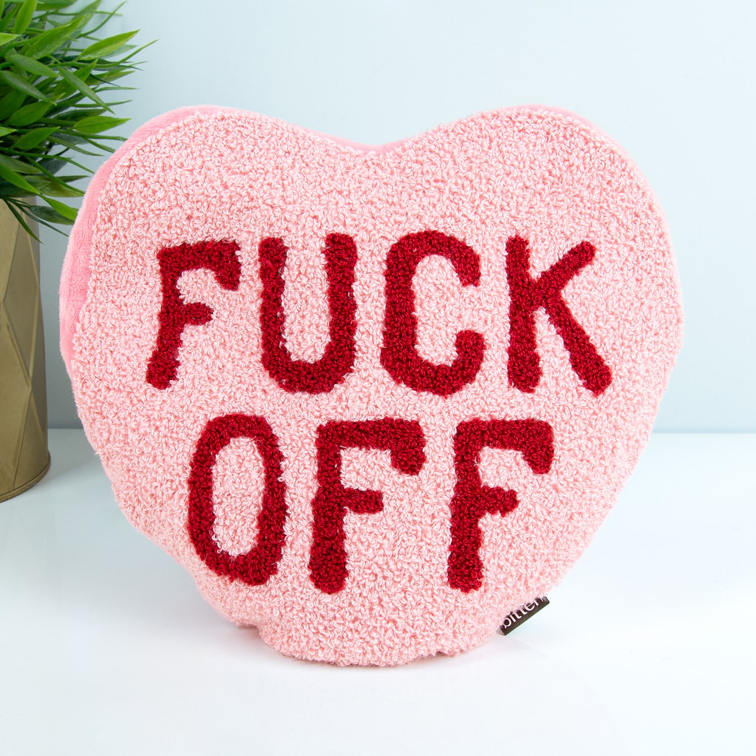 Fuck Off hart warmtekussen - Normaal