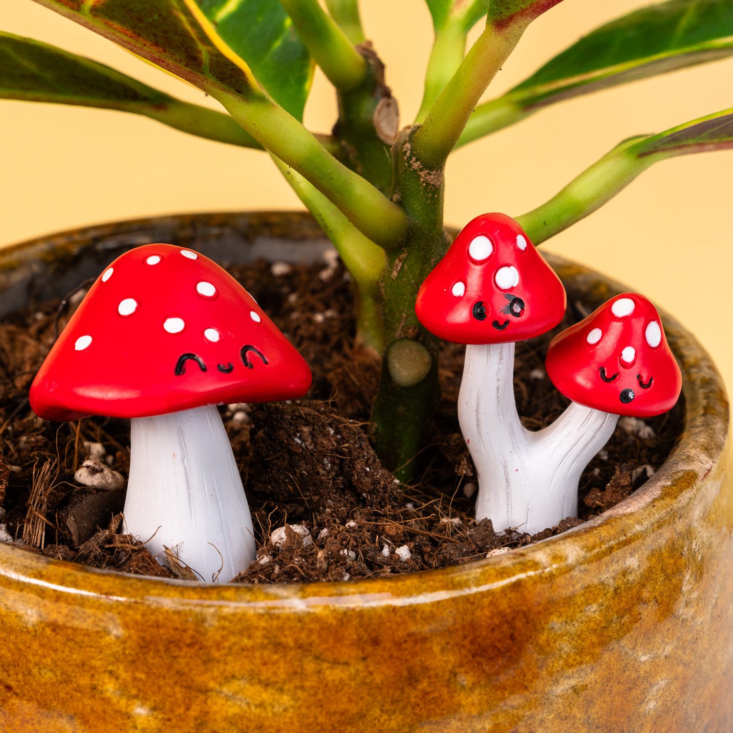 Bloempot paddenstoelen (set van 4)