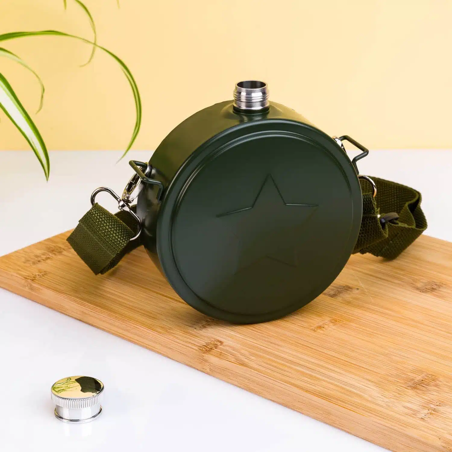 Militaire veldfles met schouderband