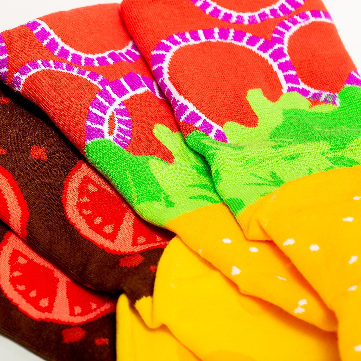 Hamburger sokken in doosje (set van 2)