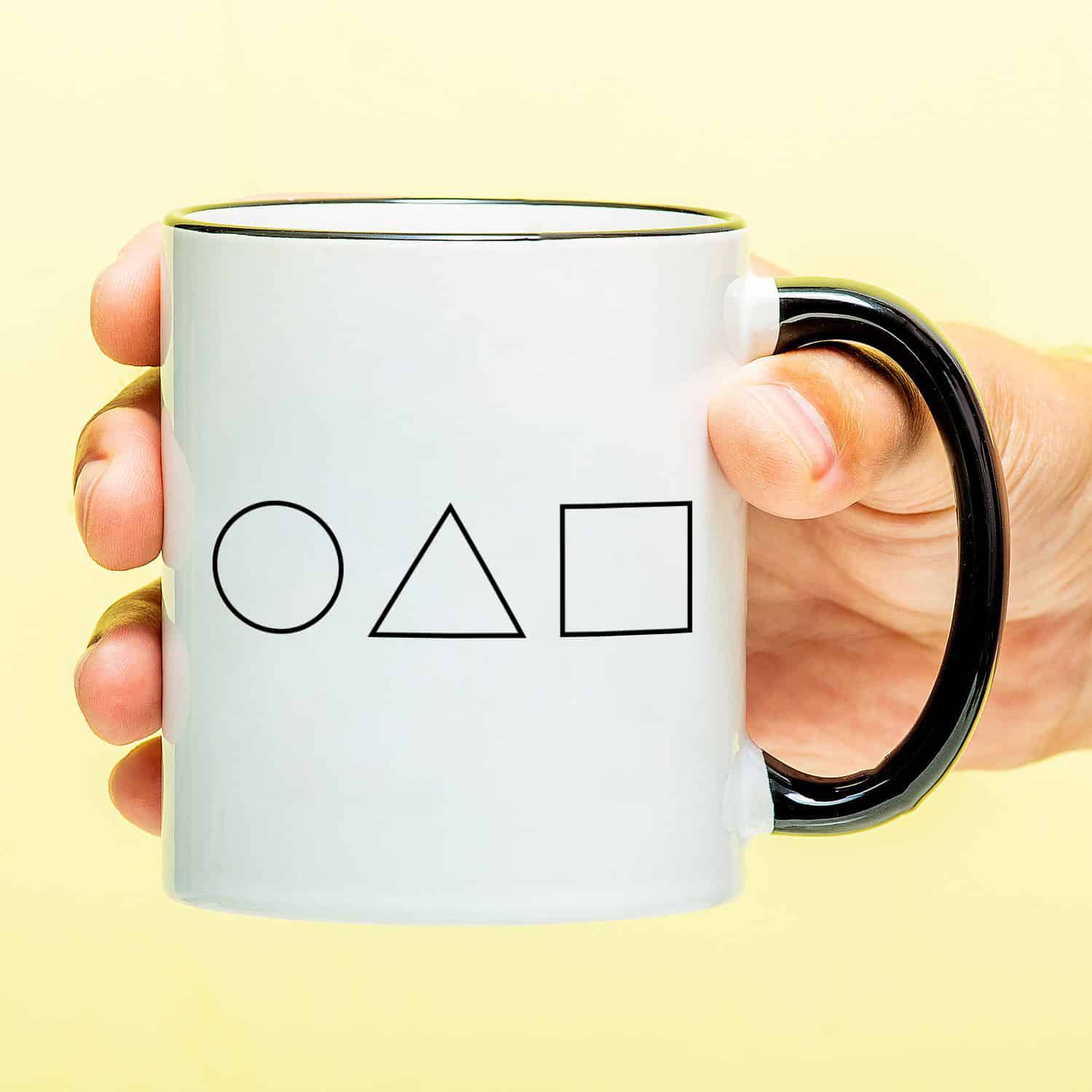 Mok Cirkel, driehoek en vierkant