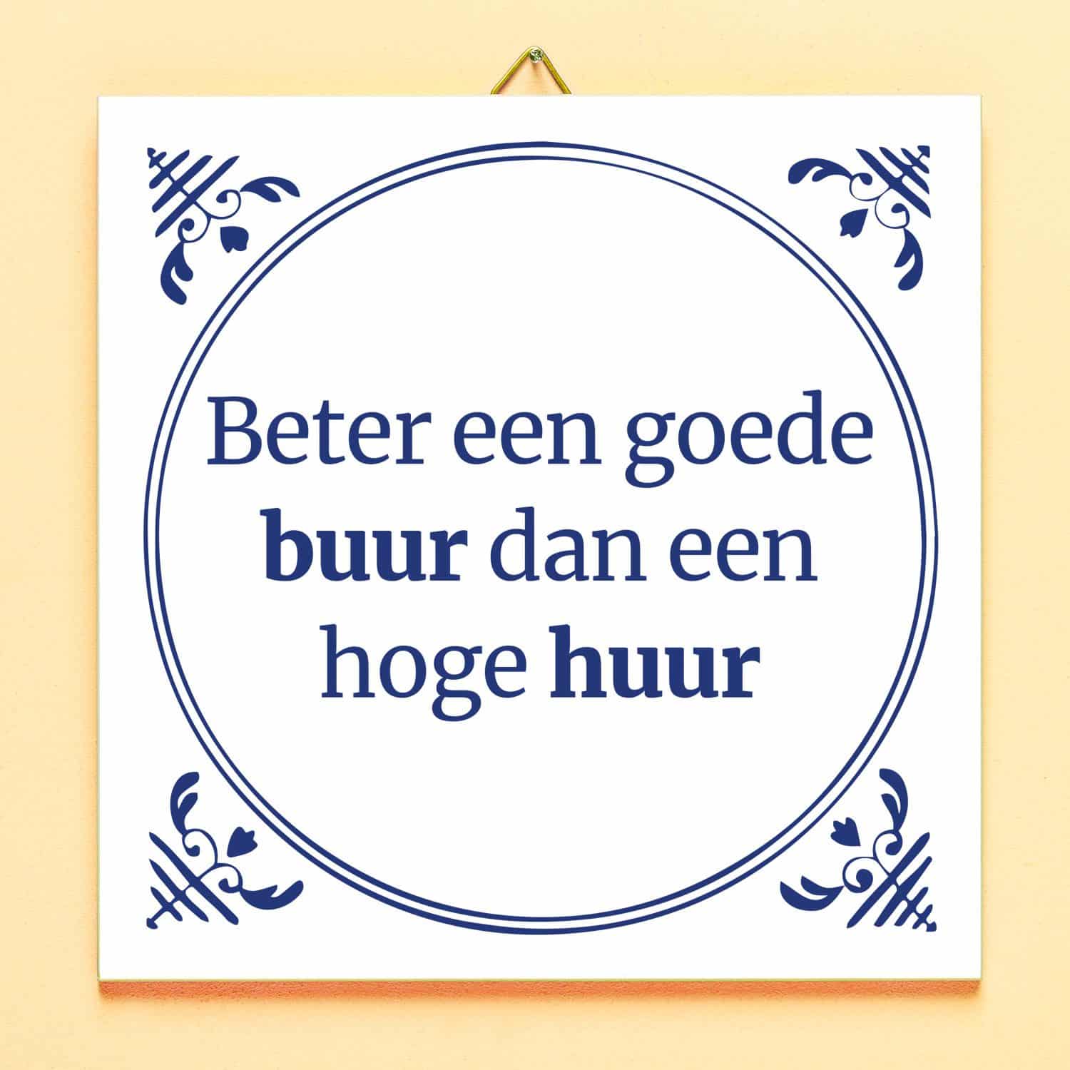 Tegeltje Beter een goede buur