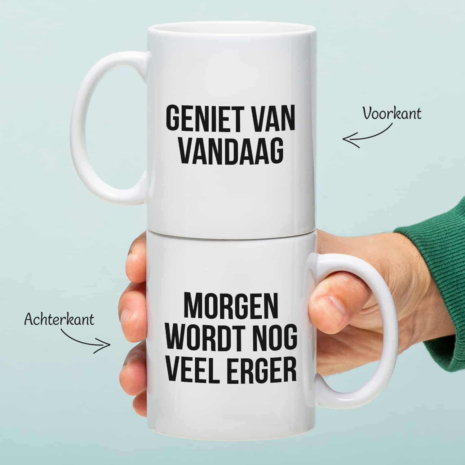 Mok Geniet van vandaag
