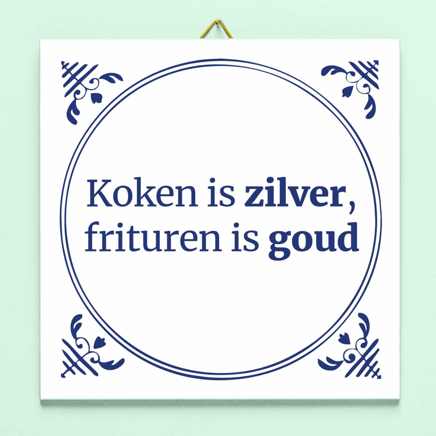 Tegeltje Koken is zilver