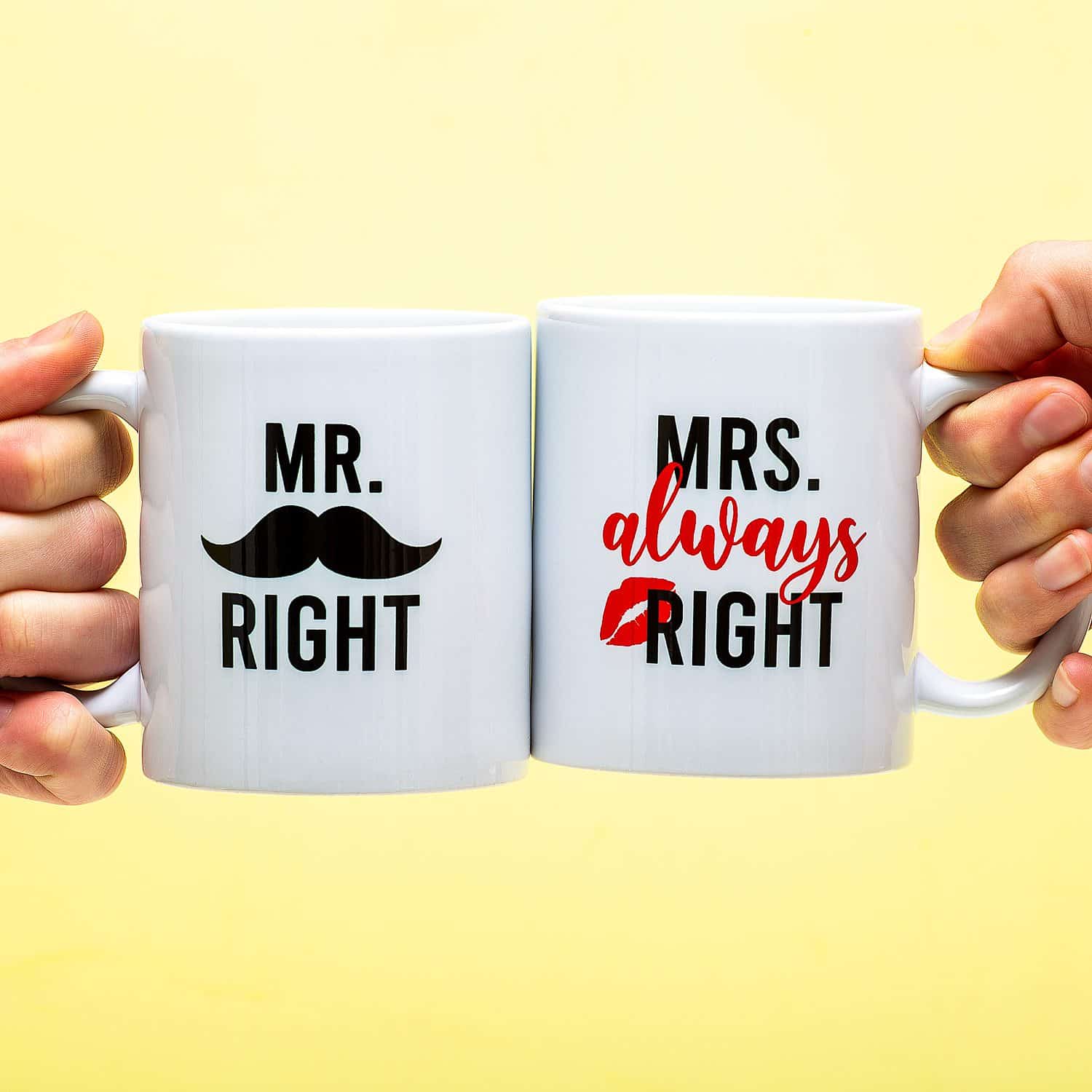 Mok Mr Right & Mrs Always Right (set van 2)