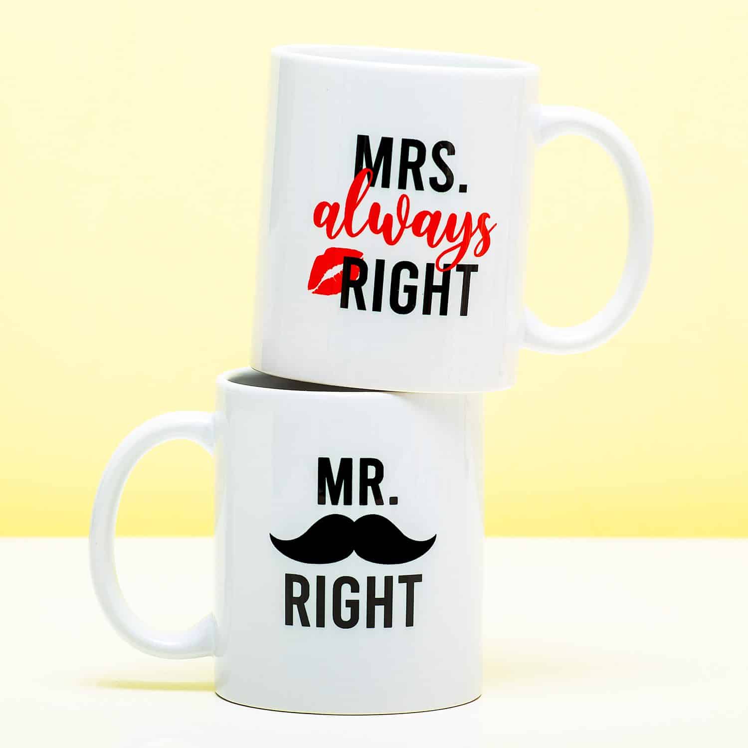 Mok Mr Right & Mrs Always Right (set van 2)
