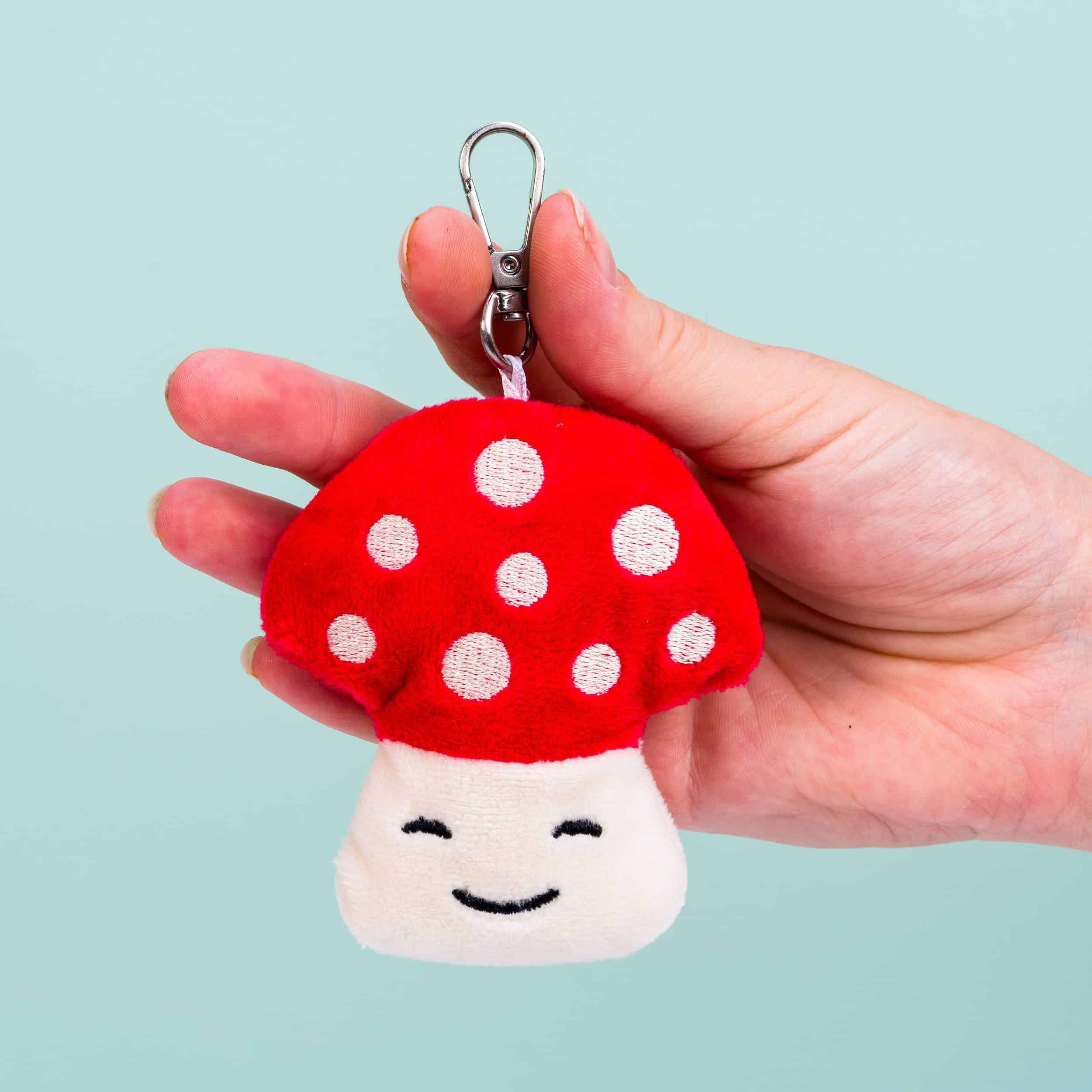 Knuffel sleutelhanger - Paddenstoel