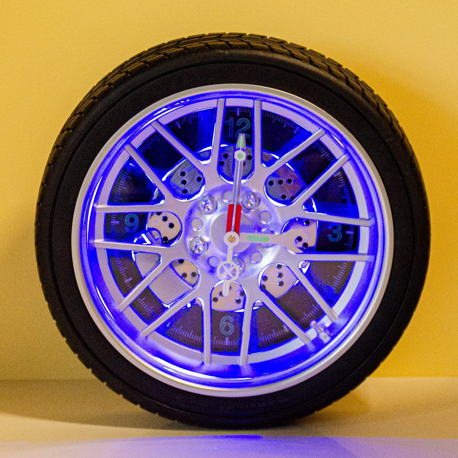 Wiel klok met ledverlichting