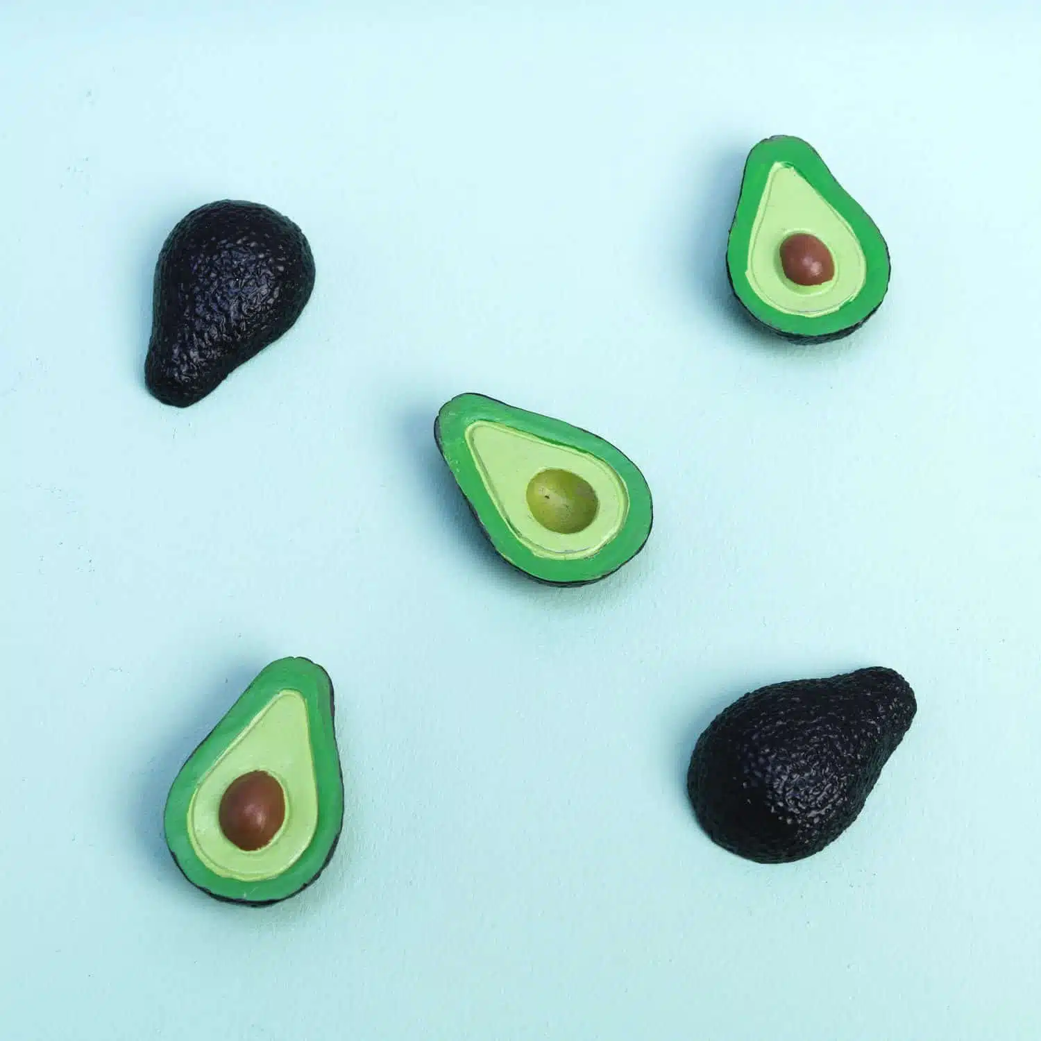 Avocado magneten (set van 5)