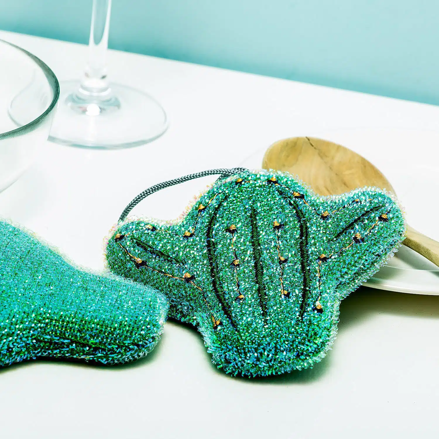 Cactus schuursponsjes (set van 2)