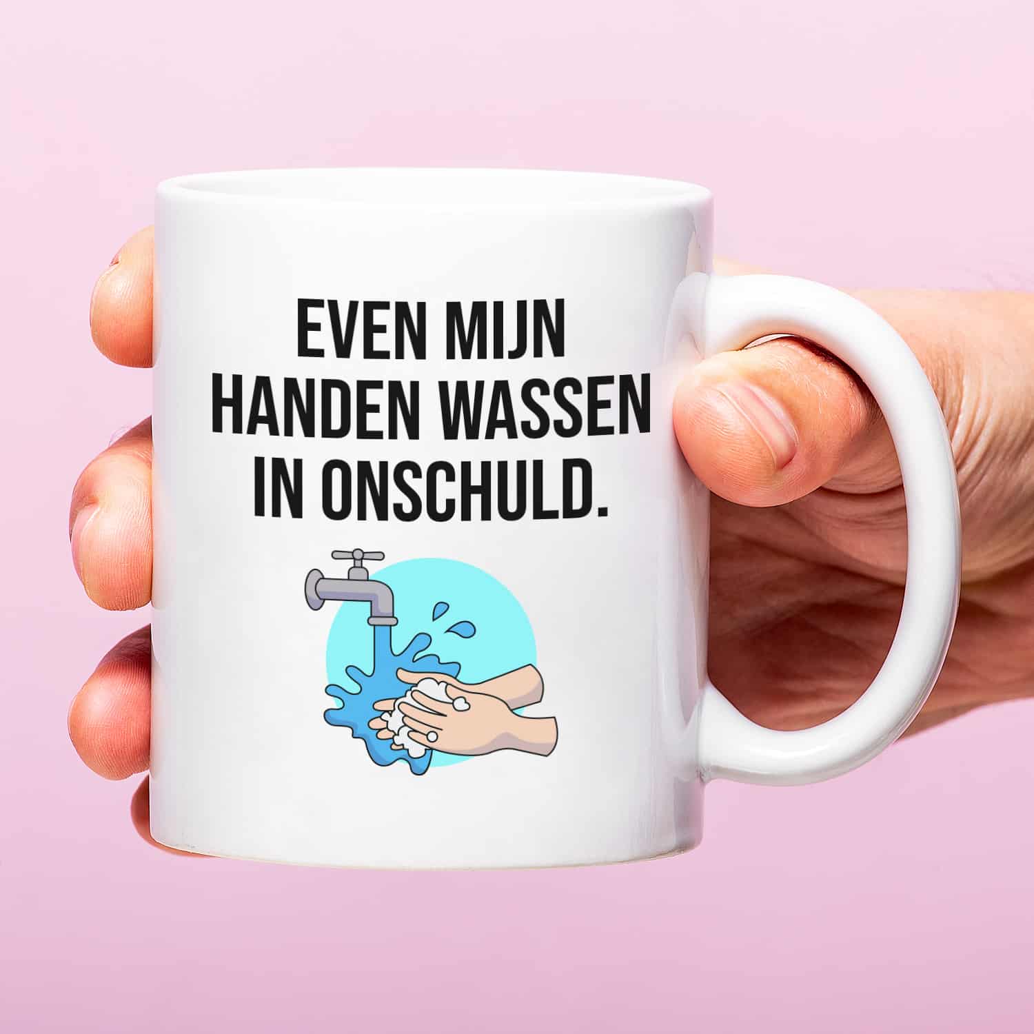 Mok Even mijn handen wassen in onschuld