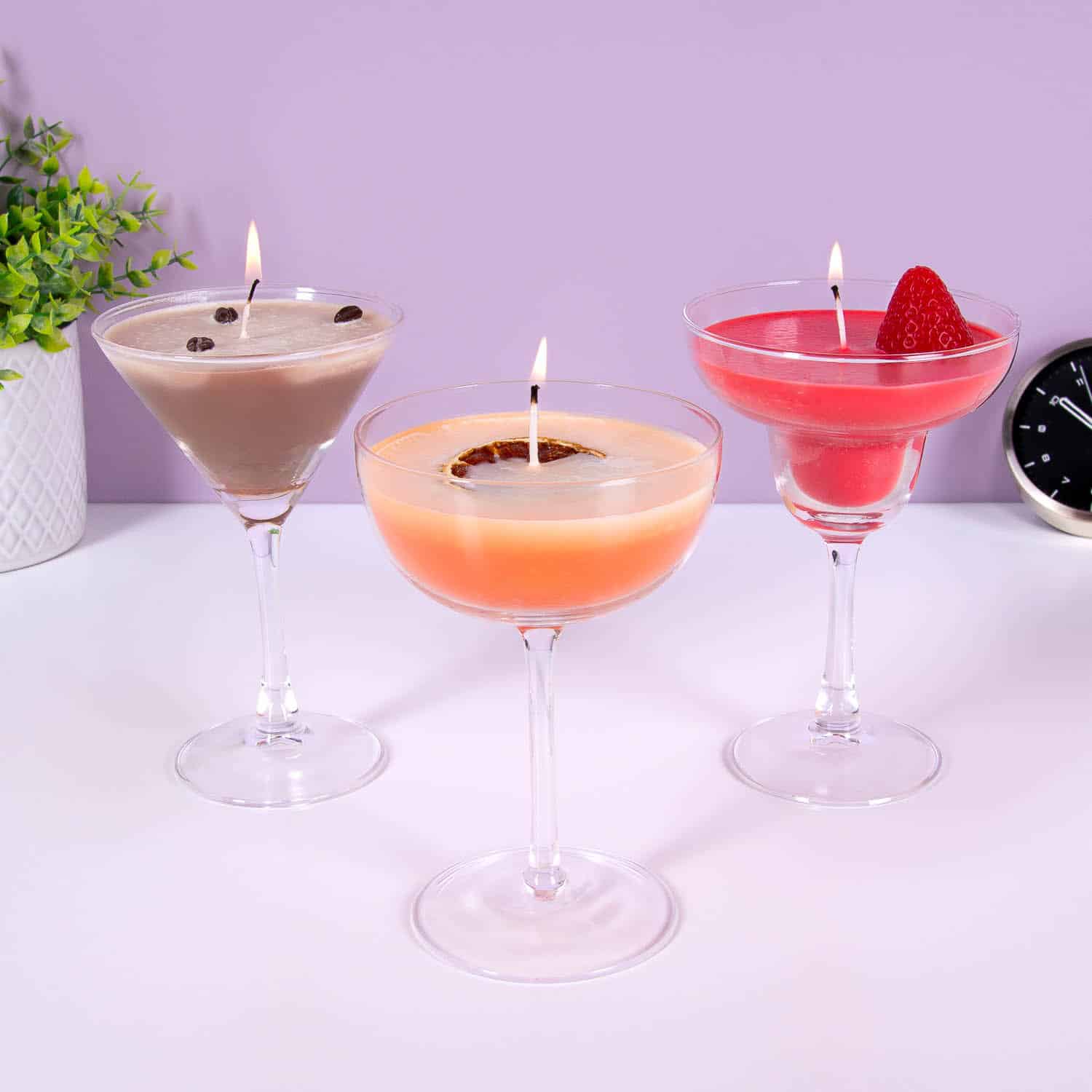 Cocktailkaarsen (set van 3)