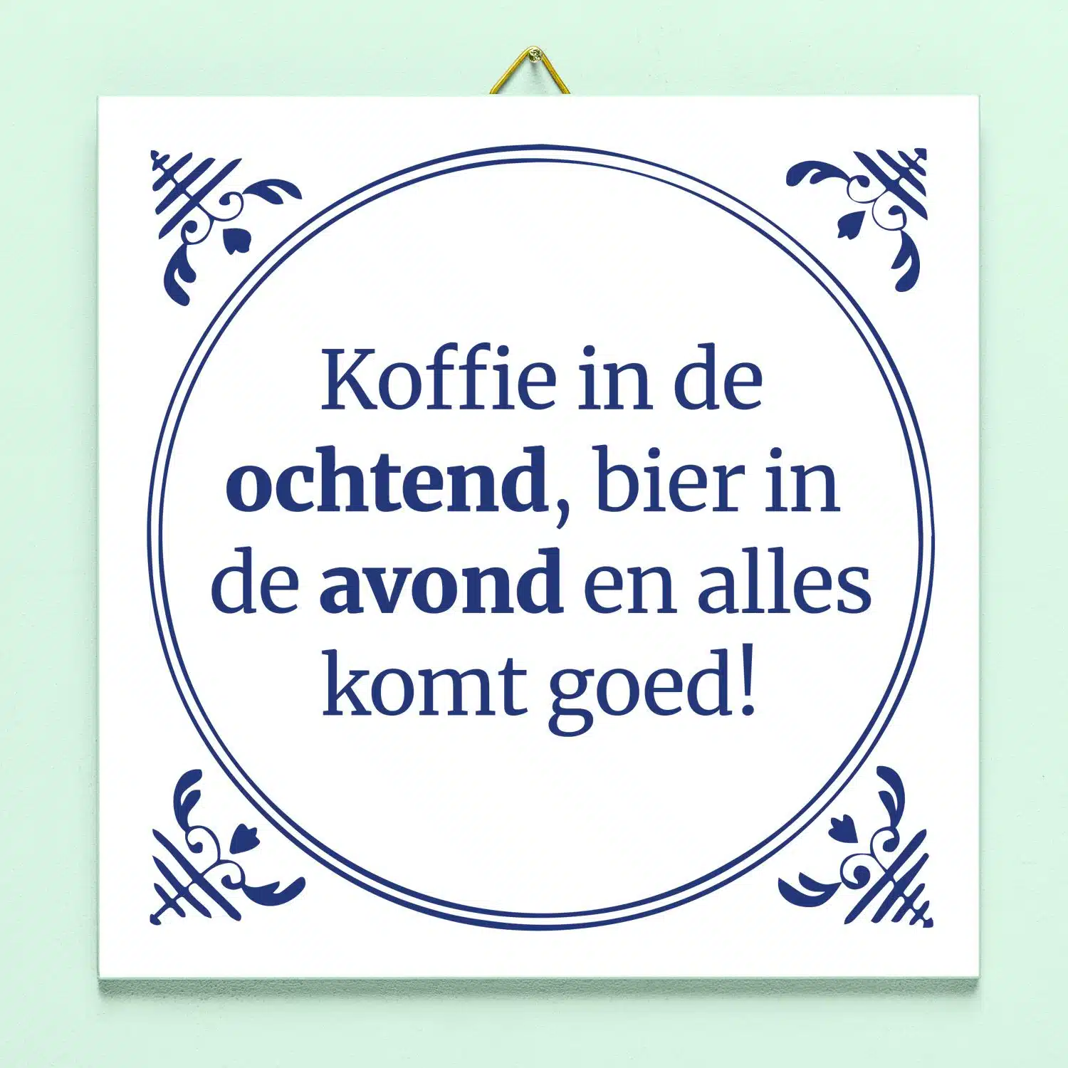 Tegeltje Koffie in de ochtend