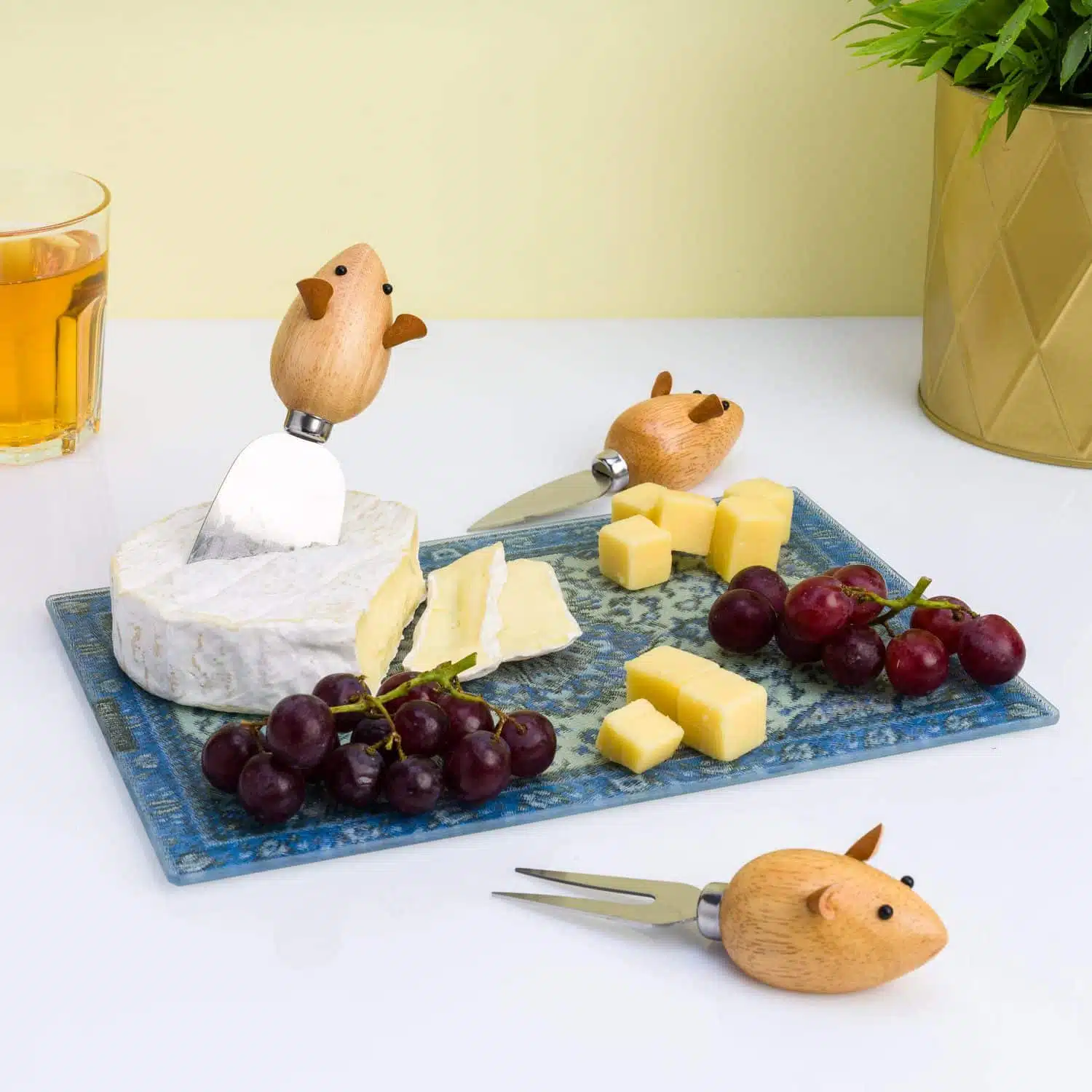 Perzisch tapijt snijplank - Klein (blauw)