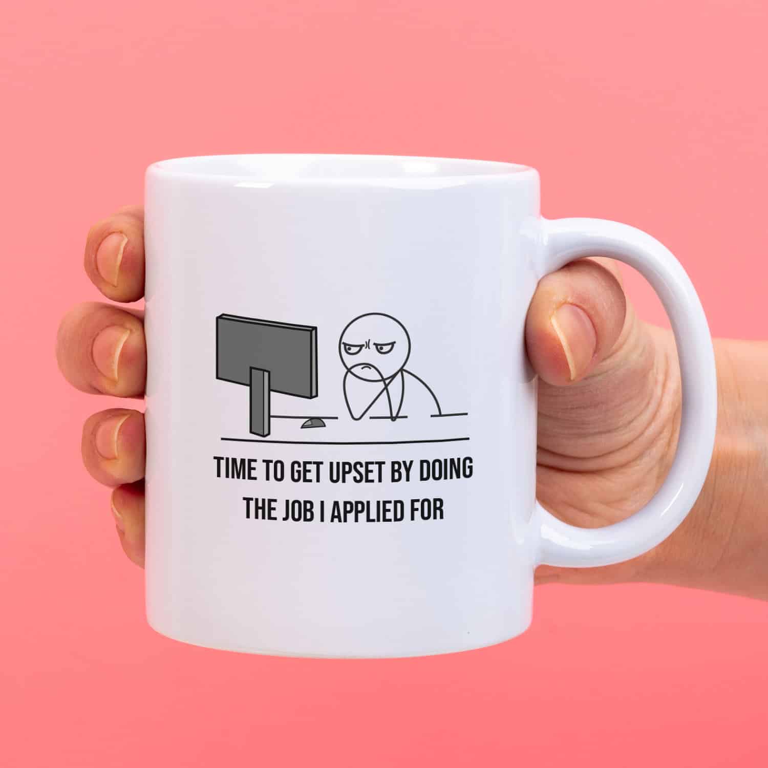Mok met Tekst ‘’Time to get upset’’ | Materiaal: Keramiek | 33 cl | Mok met Tekst | Koffie Mok | Grappige Cadeau | Vaatwasser bestendig | Humor | Mok met grappige tekst