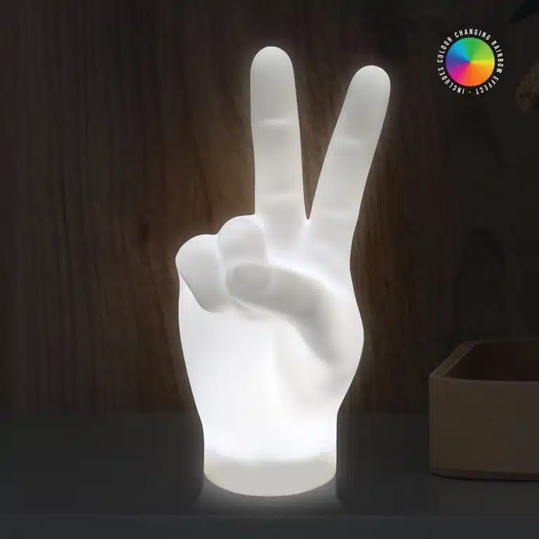 Peace handteken lamp