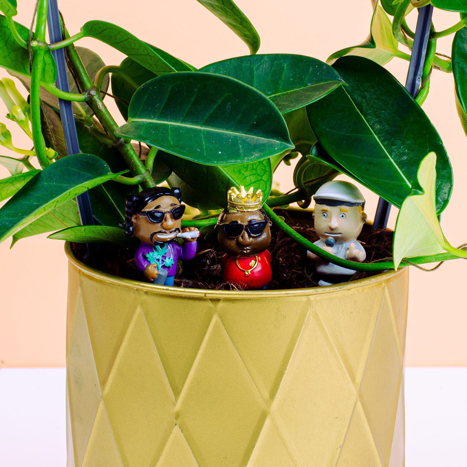 Bloempot rappers (set van 4)