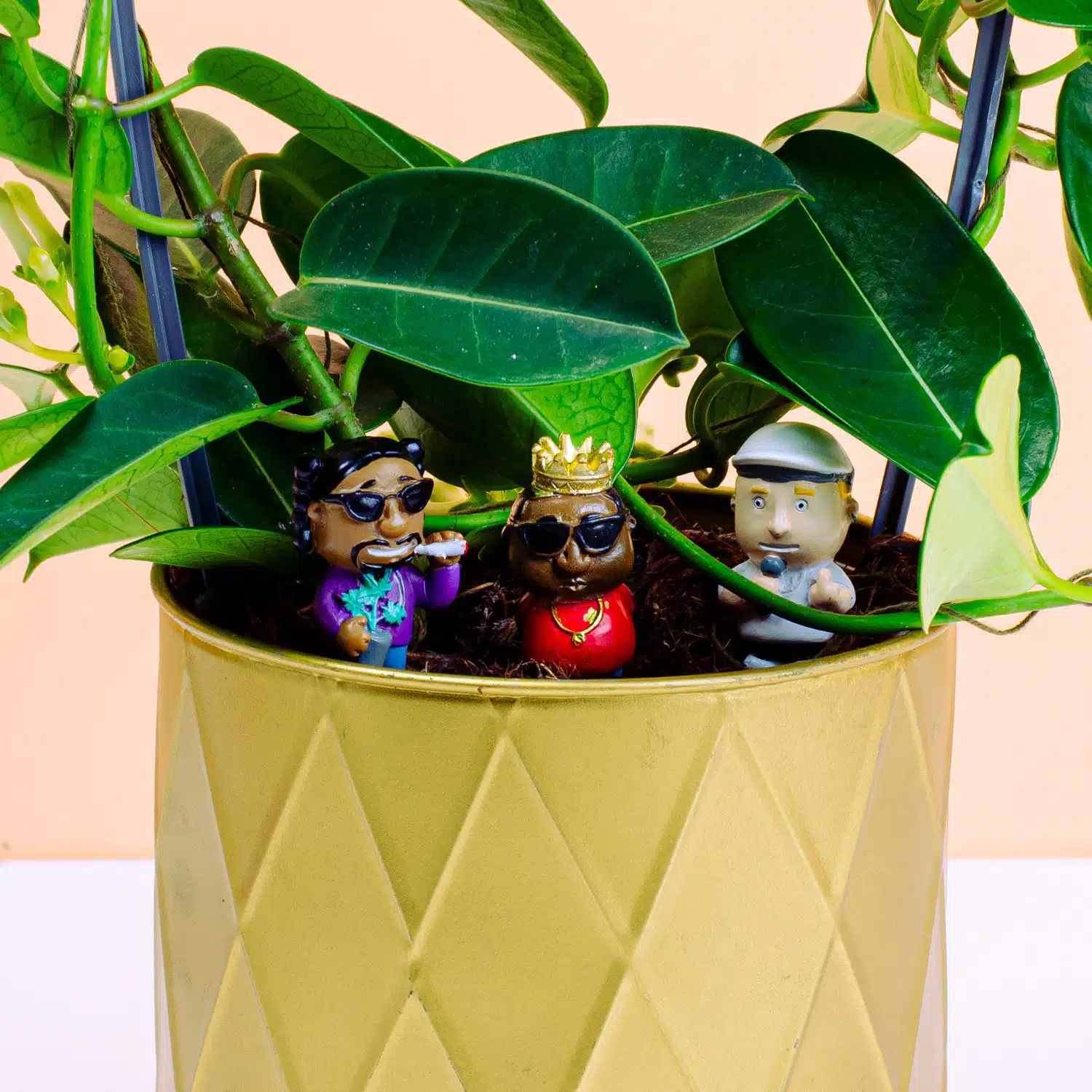 Bloempot rappers (set van 4)