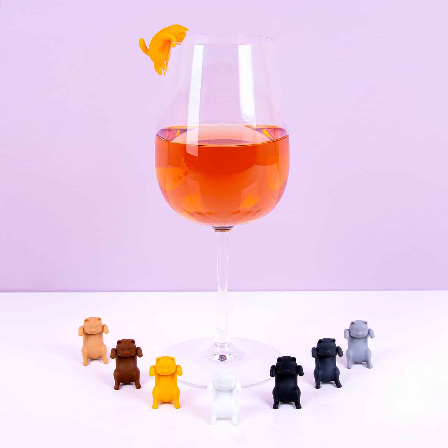 Kat glasmarkeerders (set van 8)