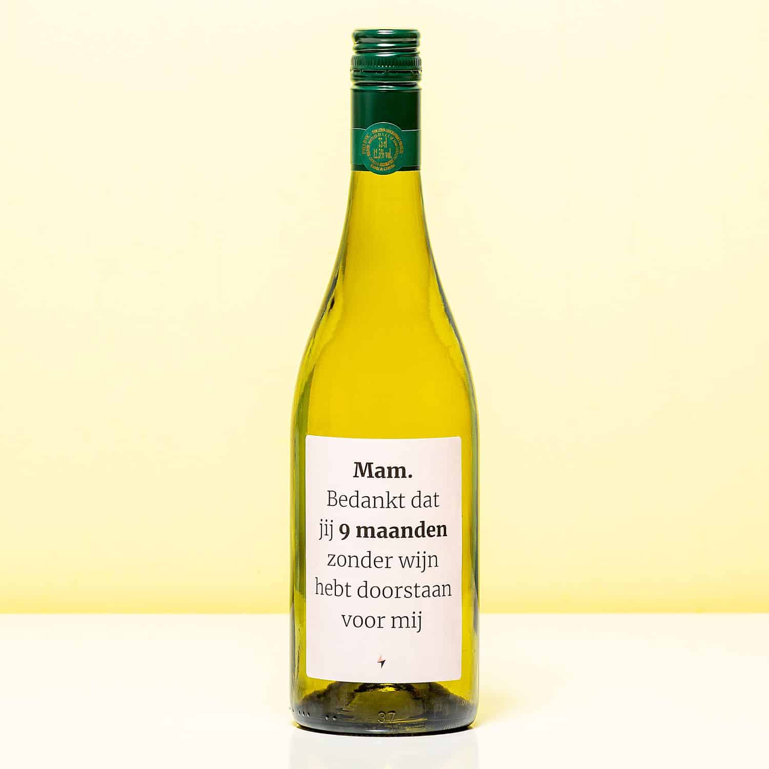 Wijnfles 9 maanden zonder wijn