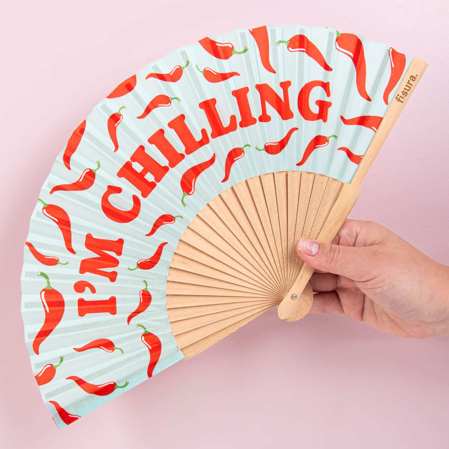 Houten waaier I'm Chilling