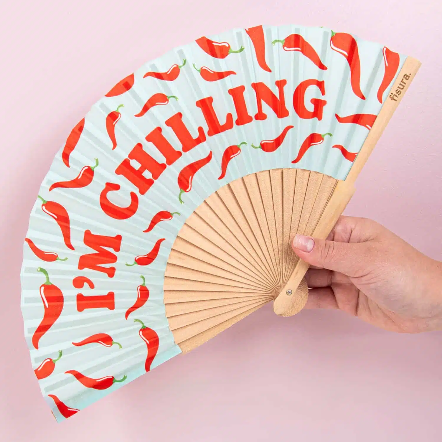 Houten waaier I'm Chilling