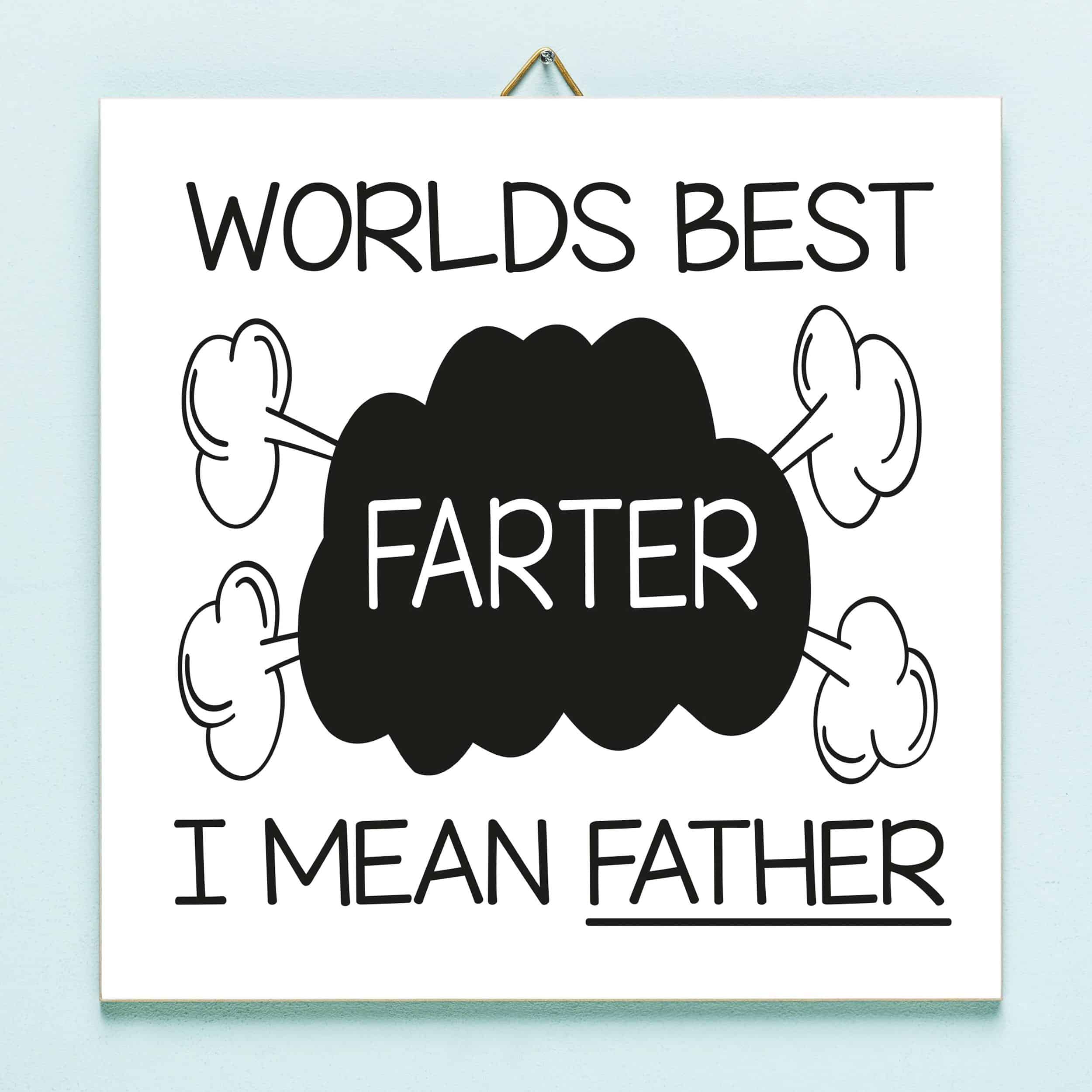 Vaderdag tegeltje World's Best Farter