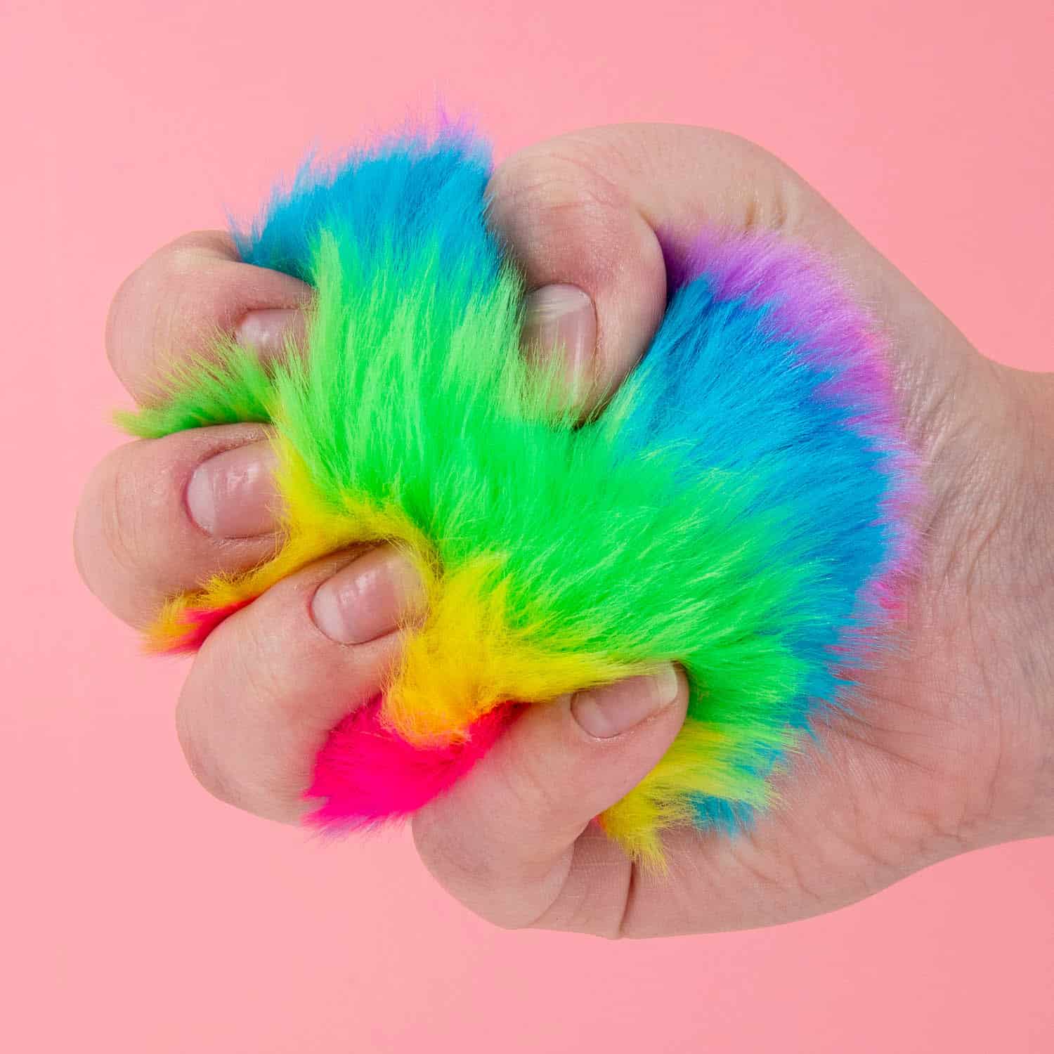 Pluche regenboog stressbal