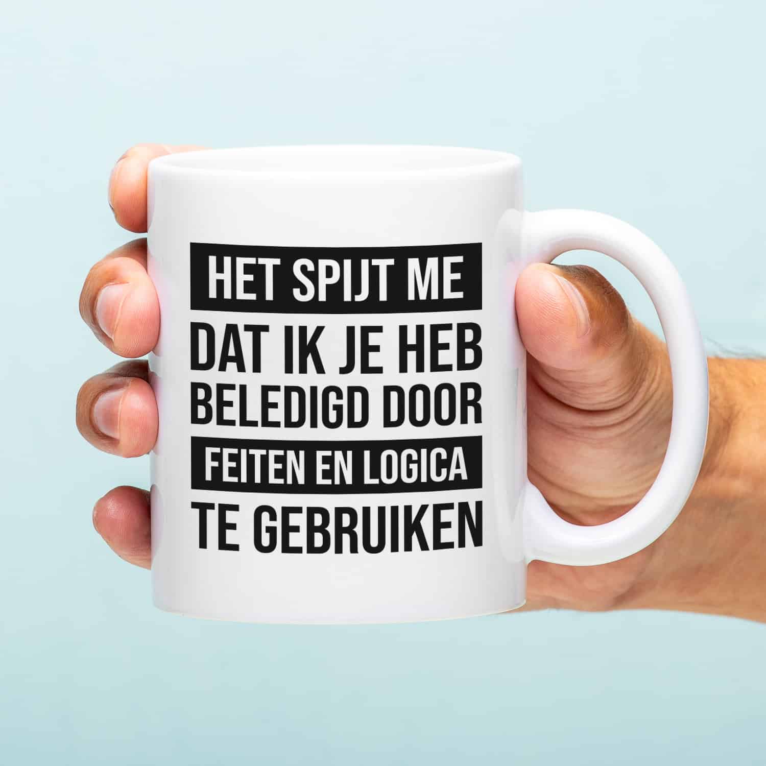 Mok met Tekst ‘’Het spijt me dat ik je heb beledigd’’ | Materiaal: Keramiek | 33 cl | Mok met Tekst | Koffie Mok | Grappige Cadeau | Vaatwasser bestendig | Humor | Mok met grappige tekst