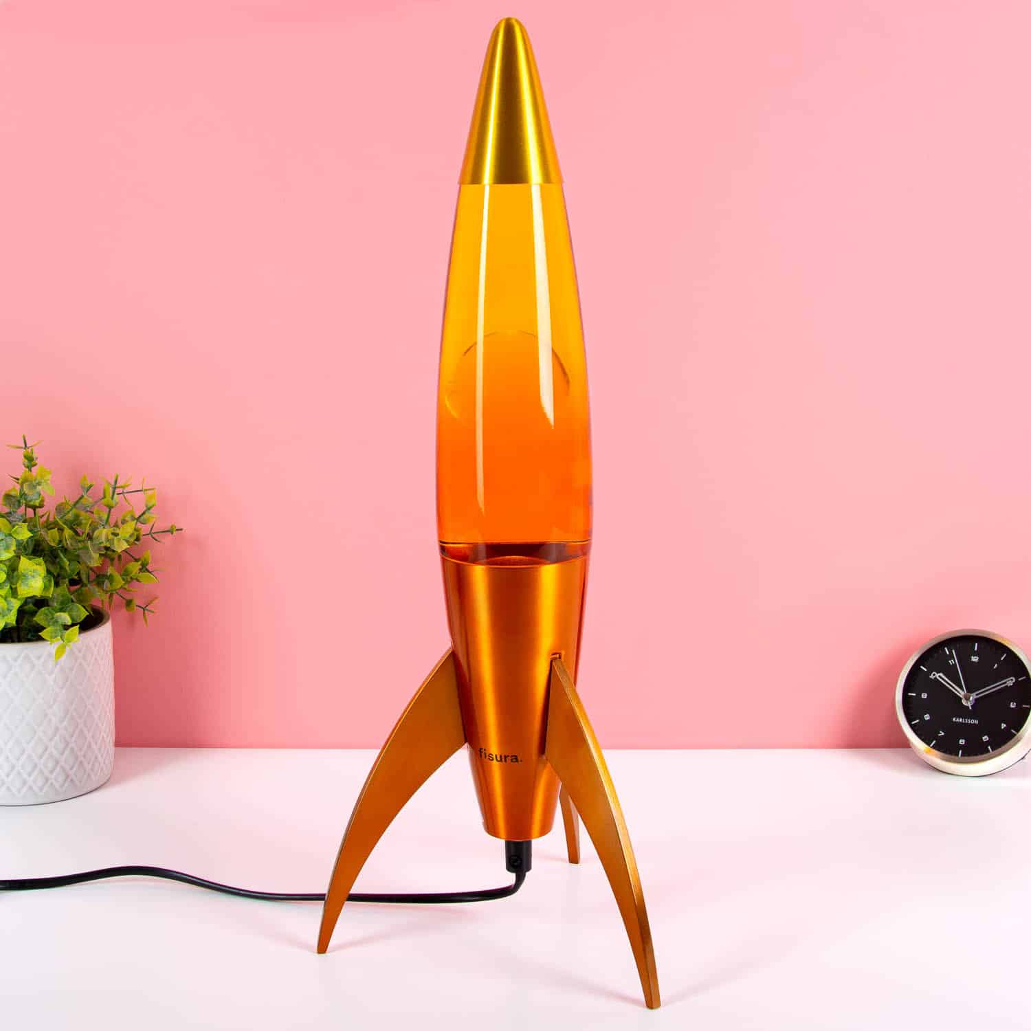Rocket lavalamp oranje geel gradient