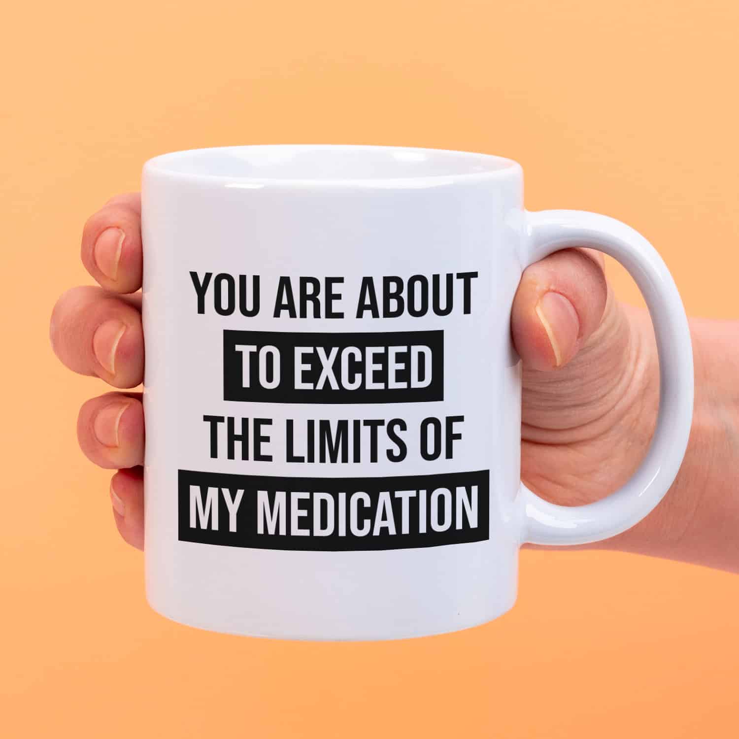 Mok met Tekst ‘’You are about to exceed’’ | Materiaal: Keramiek | 33 cl | Mok met Tekst | Koffie Mok | Grappige Cadeau | Vaatwasser bestendig | Humor | Mok met grappige tekst